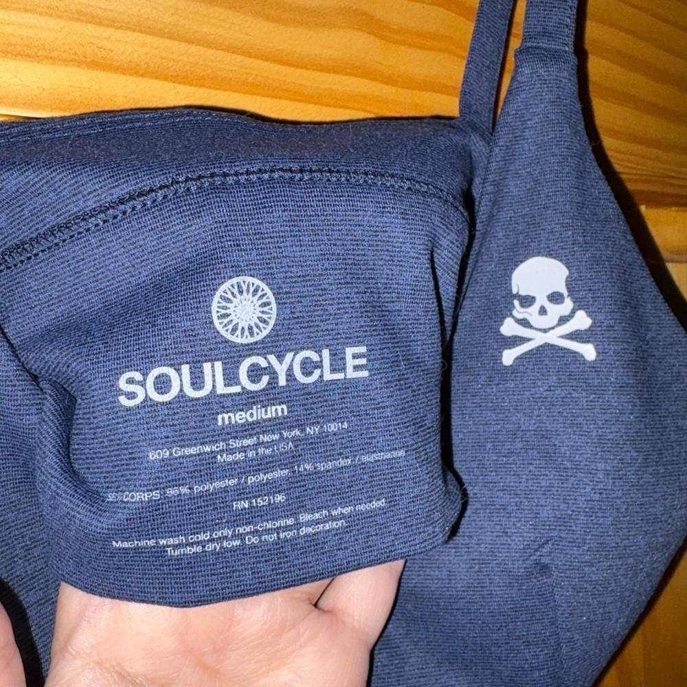 Soul Cycle Sports Bra- Like New! Heathered Navy - Picture 4 of 4